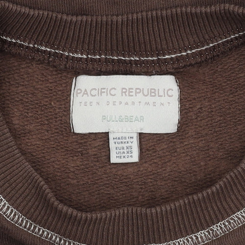 Pull&Bear Teens Brown Pullover Sweatshirt XS