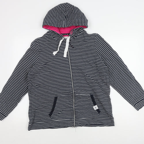 Maine Women’s Black Striped Hoodie Size 18