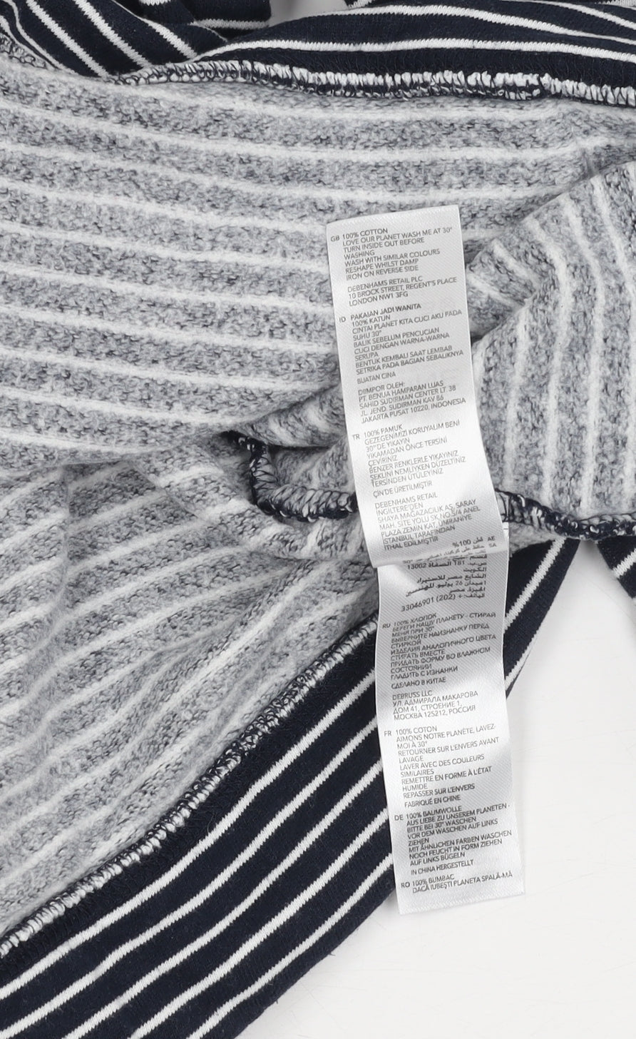 Maine Women’s Black Striped Hoodie Size 18