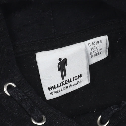 Billie Eilish Boys Black Pullover Hoodie 11-12 Years