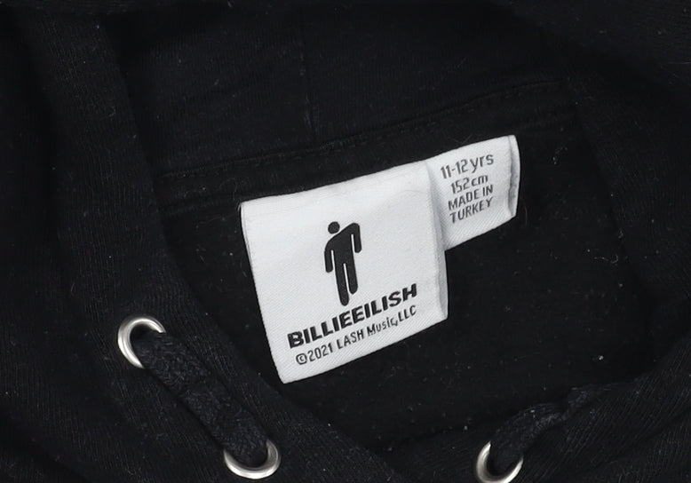 Billie Eilish Boys Black Pullover Hoodie 11-12 Years