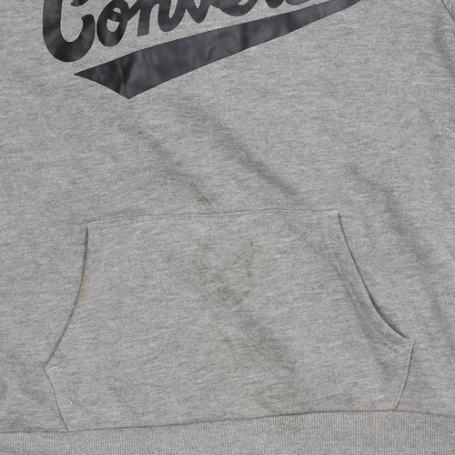 Converse Grey Girls' Pullover Hoodie, Size 12-13 Years, Casual