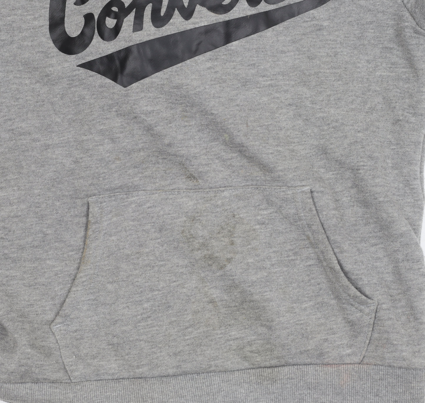 Converse Grey Girls' Pullover Hoodie, Size 12-13 Years, Casual