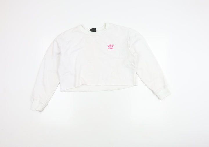 Umbro Women's White Pullover Sweatshirt - S, Logo
