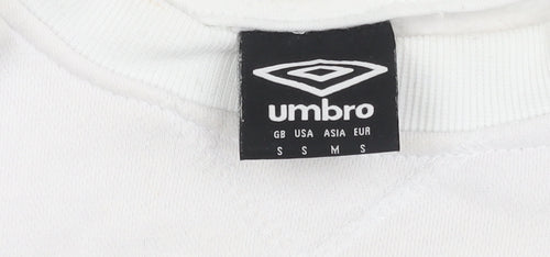Umbro Women's White Pullover Sweatshirt - S, Logo