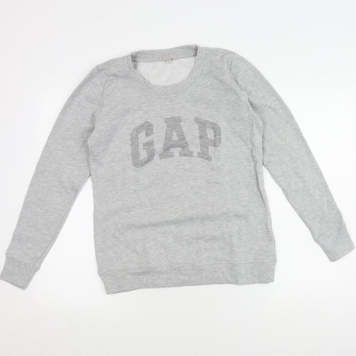 Gap Women's Grey Pullover Sweatshirt S, Casual Crew Neck