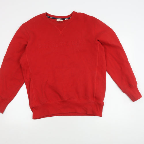 Superdry Red Unisex Crew Neck Sweatshirt L