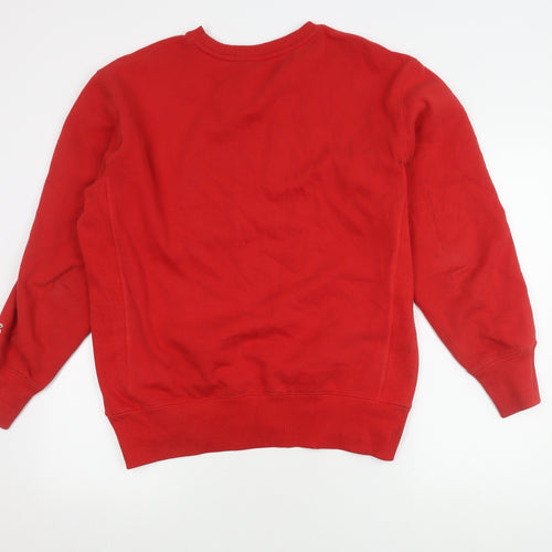 Superdry Red Unisex Crew Neck Sweatshirt L