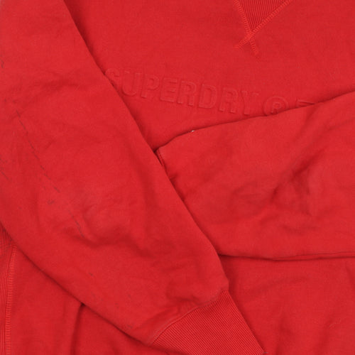 Superdry Red Unisex Crew Neck Sweatshirt L