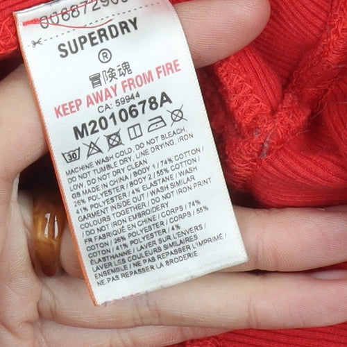 Superdry Red Unisex Crew Neck Sweatshirt L