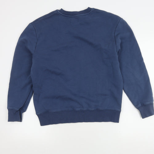Topman Blue Men's Graphic Print Pullover Sweatshirt M