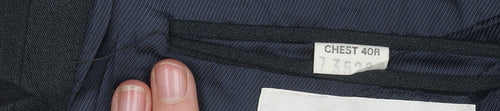Création G.L. Men's Blue Strip Blazer, 40R