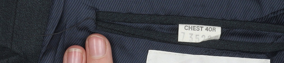 Création G.L. Men's Blue Strip Blazer, 40R