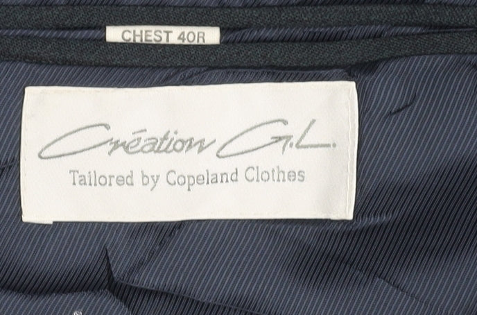 Création G.L. Men's Blue Strip Blazer, 40R