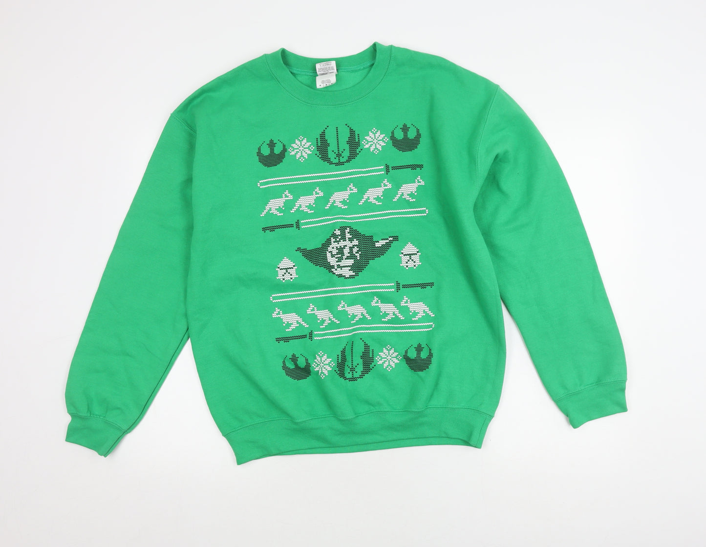 Star Wars Men's Green Pullover Christmas Sweatshirt M