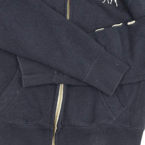 Abercrombie & Fitch Women's Blue Full Zip Hoodie, S