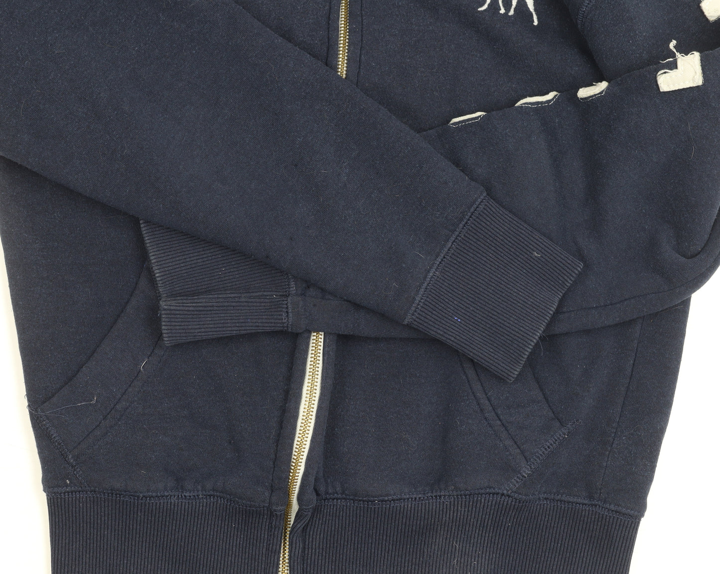 Abercrombie & Fitch Women's Blue Full Zip Hoodie, S