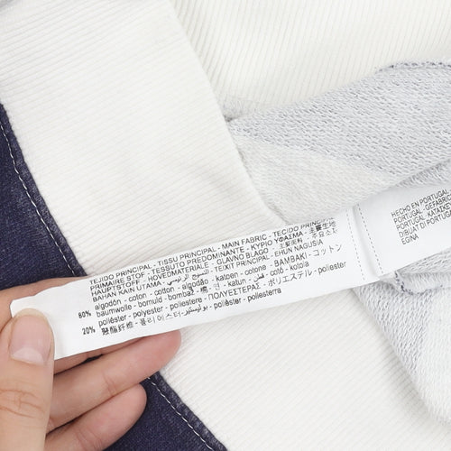 Zara Girls White Striped Sweatshirt, 9 Years, Pullover Style