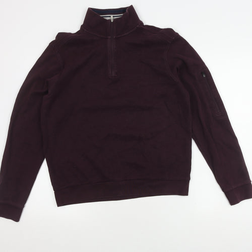 Marks and Spencer Men's Purple Full Zip Sweatshirt M