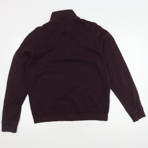 Marks and Spencer Men's Purple Full Zip Sweatshirt M