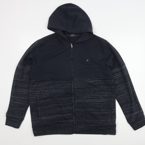 Jack & Jones Men's XL Black Full Zip Hoodie
