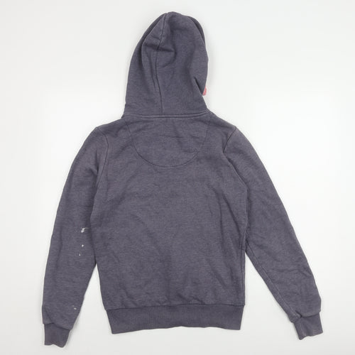 Weird Fish Women's Grey Full Zip Hoodie Size 10