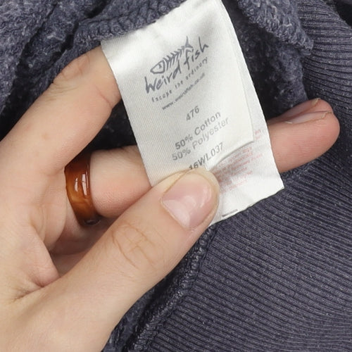 Weird Fish Women's Grey Full Zip Hoodie Size 10