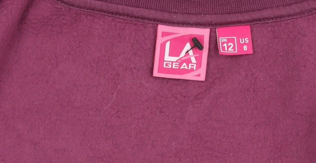 LA Gear Girls Purple Full Zip Sweatshirt Size L