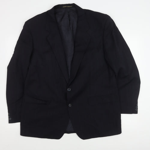 M&S Men's Blue Striped Blazer 44R