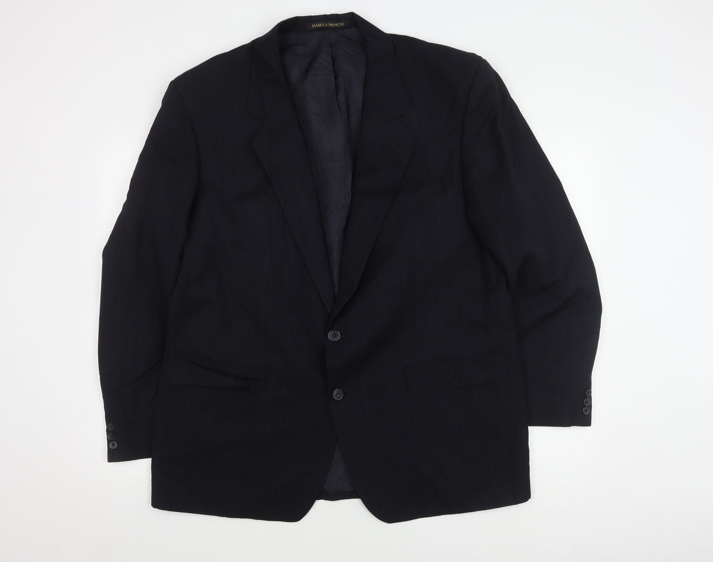 M&S Men's Blue Striped Blazer 44R