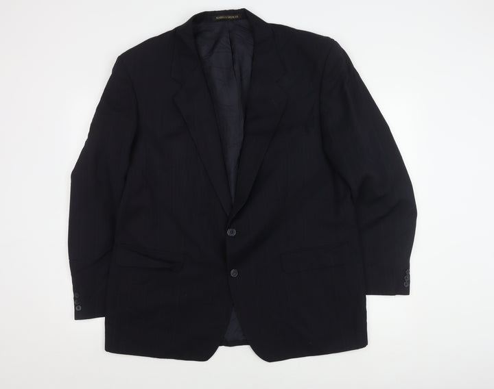 M&S Men's Blue Striped Blazer 44R