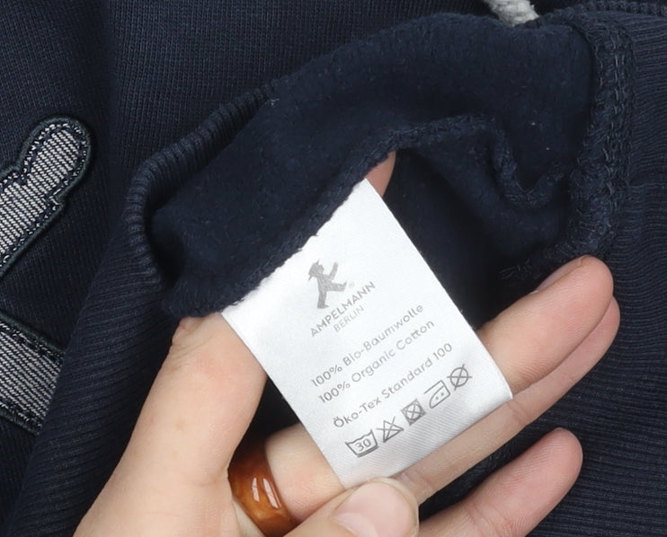 Ampelmann Berlin Boys Blue Pullover Hoodie S Graphic Hooded