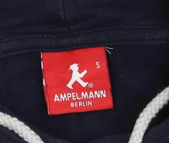 Ampelmann Berlin Boys Blue Pullover Hoodie S Graphic Hooded