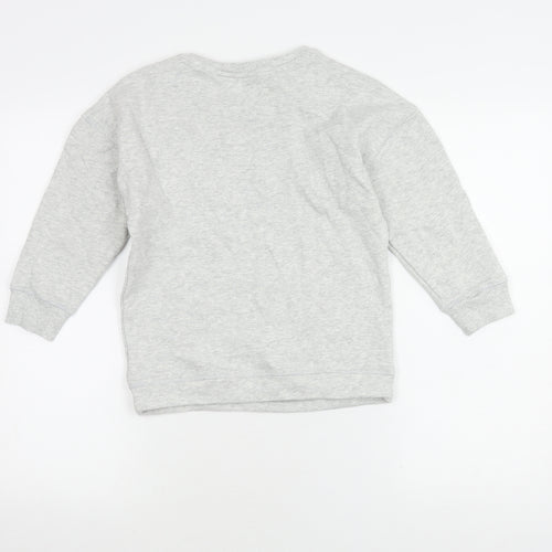 Next Girls Grey Zebra Graphic Sweatshirt - 8 Years