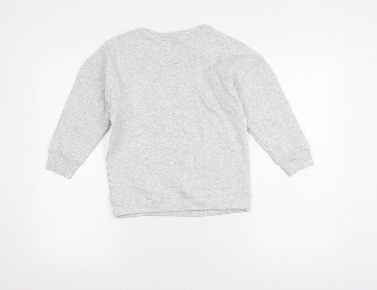 Next Girls Grey Zebra Graphic Sweatshirt - 8 Years