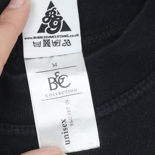 B&C Collection Unisex Black Pullover Sweatshirt M