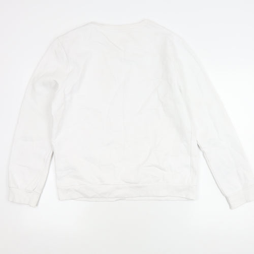 Disney White Unisex Sweatshirt - M Size, Mickey Mouse Graphic
