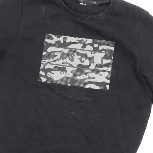 Rascal Boys Black Camouflage Pullover Sweatshirt - Regular Fit