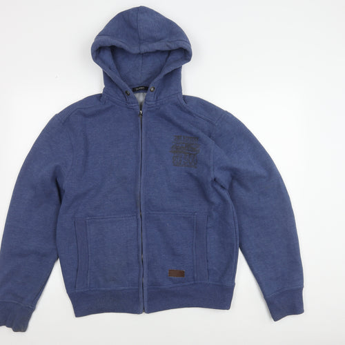 Dunnes Men's Blue Full Zip Hoodie, Medium