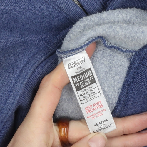 Dunnes Men's Blue Full Zip Hoodie, Medium