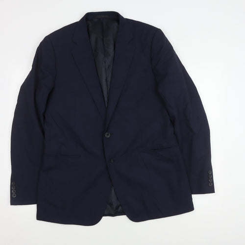 Jaeger Men's Blue Blazer 42R Regular Fit Formal