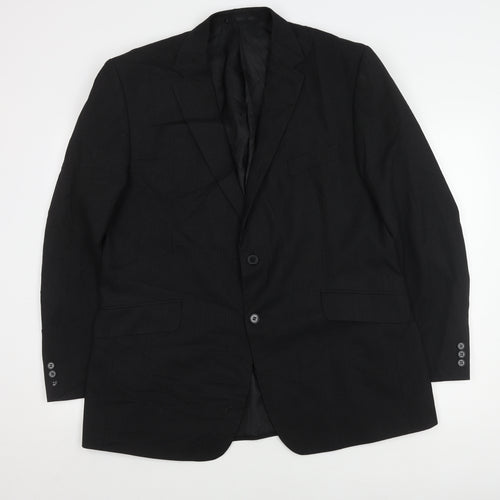 Karl Jackson Men's Black Blazer, Size 46R, Business Style