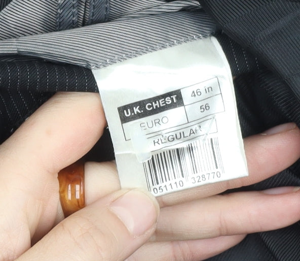 Karl Jackson Men's Black Blazer, Size 46R, Business Style