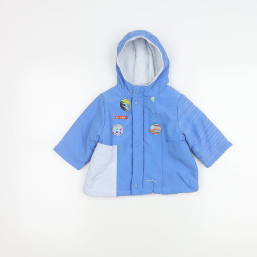 Marèse Boys Blue Puffer Jacket 6 Months Hooded Winter Coat