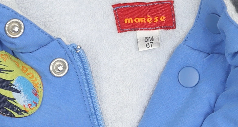 Marèse Boys Blue Puffer Jacket 6 Months Hooded Winter Coat