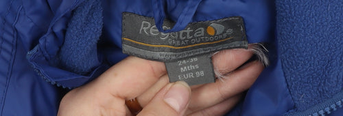 Regatta Unisex Kids Blue 3 Years Snowsuit Hooded