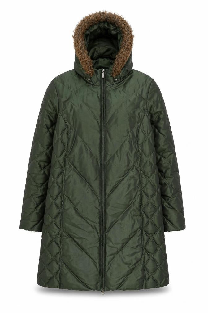 Front view of Marks & Spencer Women’s Green Puffer Cape, size L