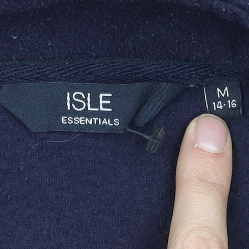 Isle Essentials Women's Blue Fleece Jacket Size M