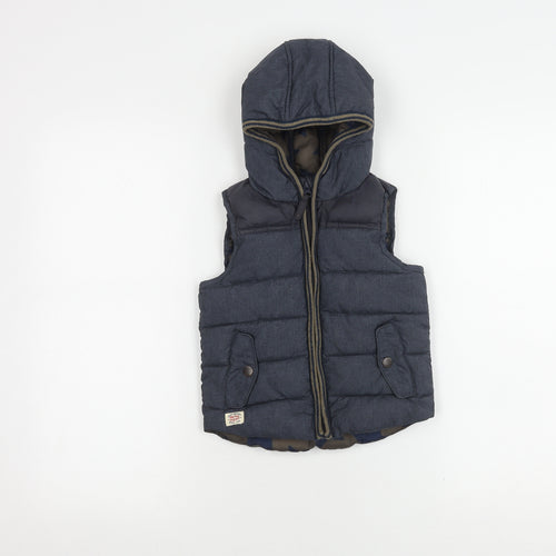 Next Boys' Hooded Puffer Jacket 2-3 Years Polyester