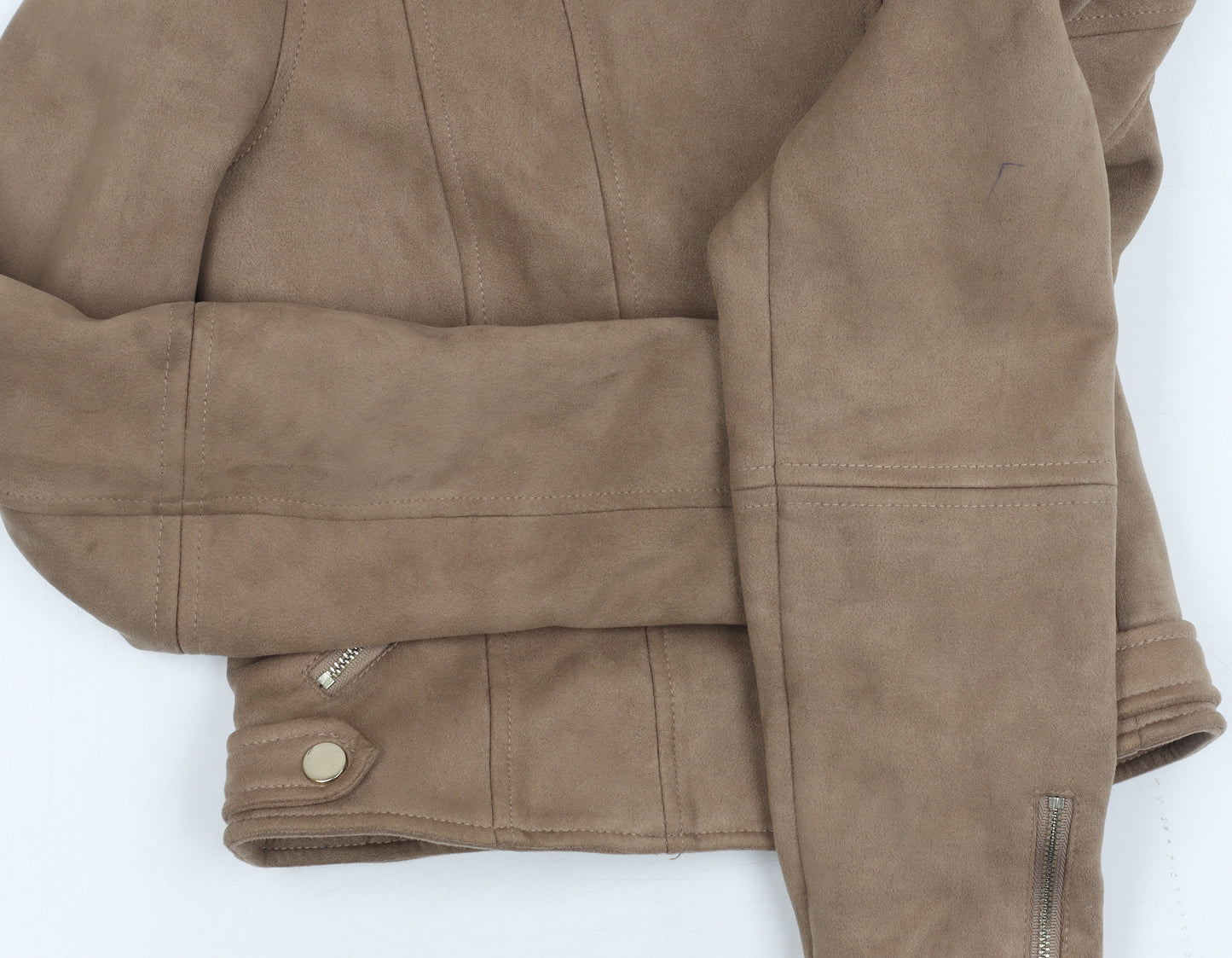 River Island Girls Brown Biker Jacket Size 11-12 Years